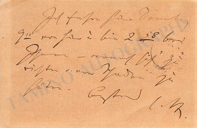 Brahms, Johannes - Autograph Note Signed
