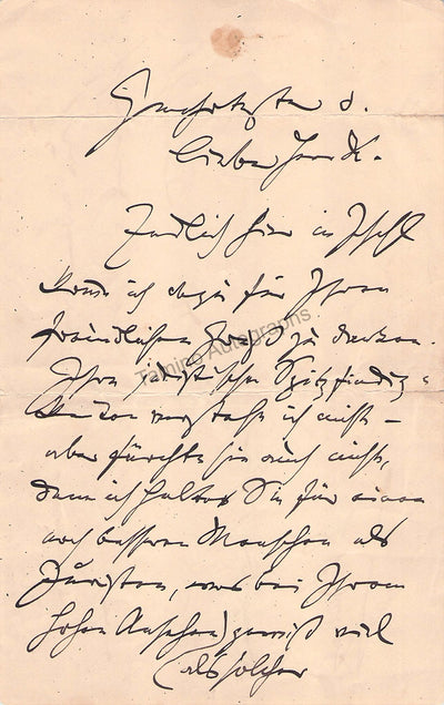 Brahms, Johannes - Autograph Letter Signed