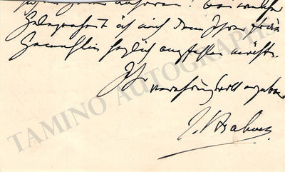 Brahms, Johannes - Signed Clip