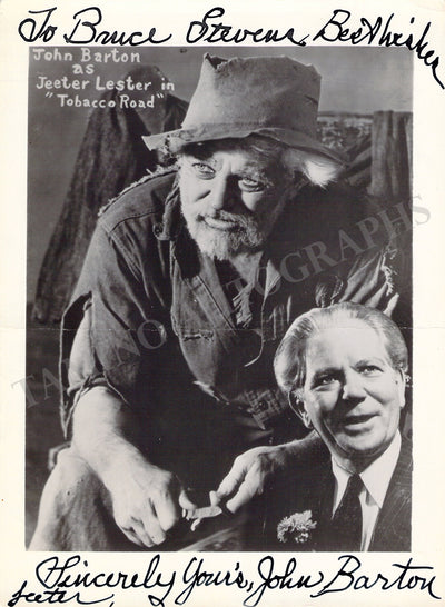 Barton, John - Signed Photograph in "Tobacco Road"