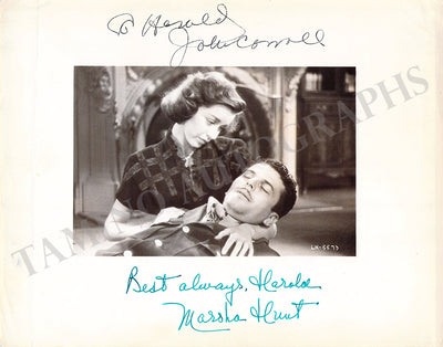 Carroll, John - Hunt, Marsha - Signed Photo in "A Letter for Evie"