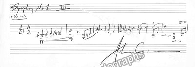 Corigliano, John - Autograph Music Quote Signed