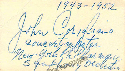 Corigliano, John - Signed Card