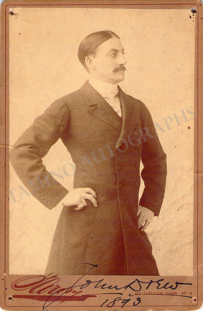 Drew, John - Signed Cabinet Photo 1893