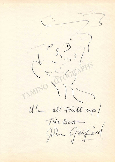 Garfield, John - Signed Drawing
