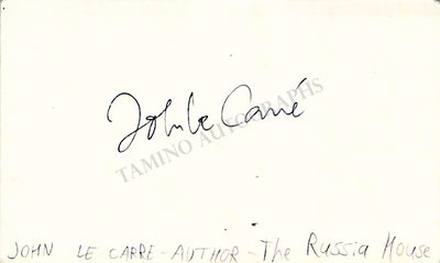 Le Carré, John - Signed Card & Photos