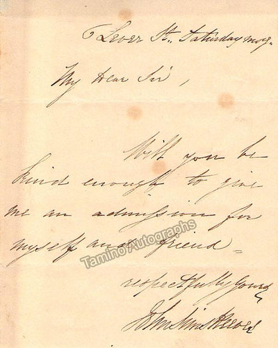 Reeves, John Sims - Autograph Manuscripts (Various Options)