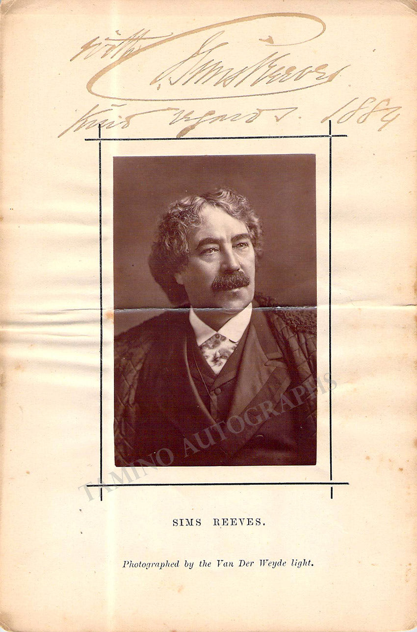 John Sims Reeves Autograph Photo