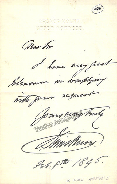 Set of 2 Autograph Notes Signed (1882 & 1895)