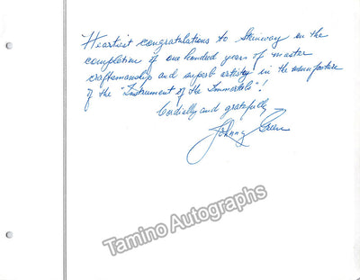 Green, Johnny - Autograph Note Signed