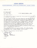 Green, John - Collection of Autograph & Typed Letters Signed