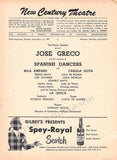 Greco, Jose - Signed Program New York 1951