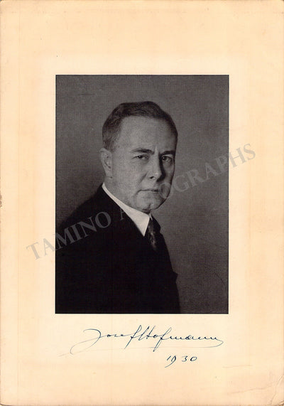 Hofmann, Josef - Signed Photograph 1930
