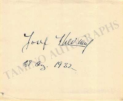 Lhevinne, Josef - Signed Album Page 1932
