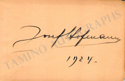 Hoffmann, Josef - Signature Cut 1924 & Photo