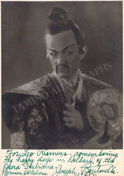 Bentonelli, Joseph - Signed Photograph in Iris + Typed Letter Signed