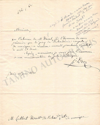 Droz, Joseph - Autograph Letter Signed 1830