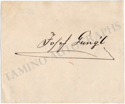 Grungl, Joseph - Signed Album Page