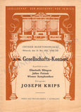 Krips, Josef - Set of 15 Concert Programs Vienna 1937-1966