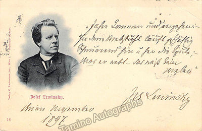 Lewinsky, Joseph - Signed Photograph 1897