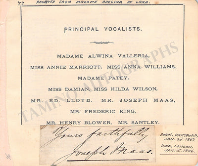 Maas, Joseph - Signature Cut