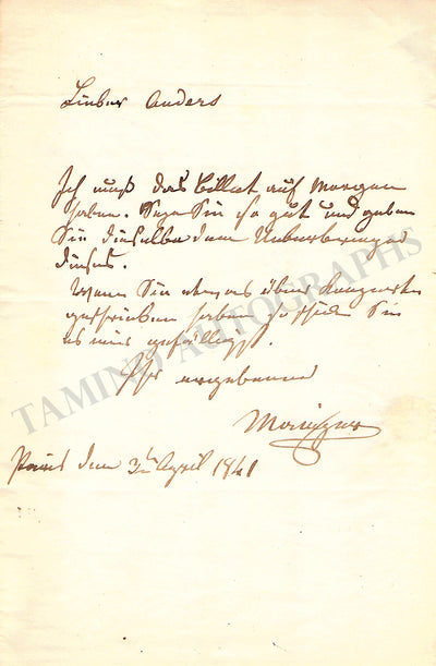 Mainzer, Joseph - Autograph Letter Signed 1841