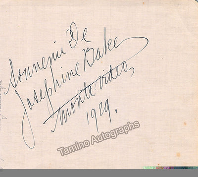 Baker, Josephine - Signed Album Page + Photo