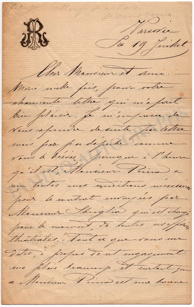 De Reszke, Josephine - Set of 2 Autograph Letters Signed