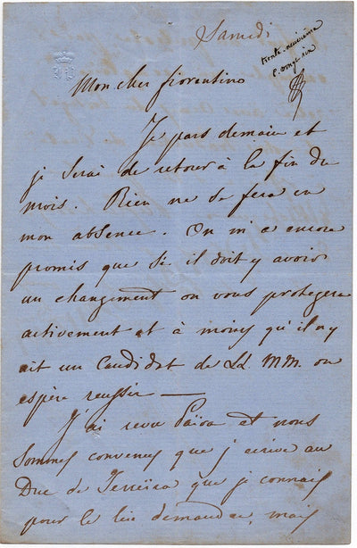 Poniatowski, Jozef - Autograph Letter Signed