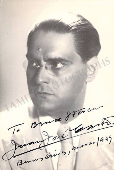 Castro, Juan Jose - Signed Photograph 1939