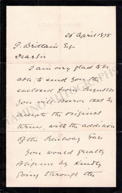 Benedict, Julius - Autograph Manuscripts (Various Options)