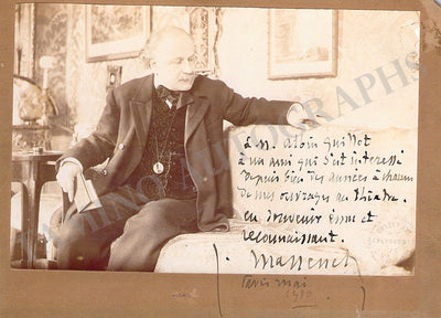Massenet, Jules - Signed Photograph 1910