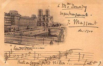 Autograph Music Quote Signed 1900 (Cendrillon)