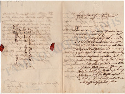 Stieghelli, Julius Georg - Autograph Letter Signed 1843