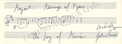 Rudel, Julius - Autograph Music Quote Signed