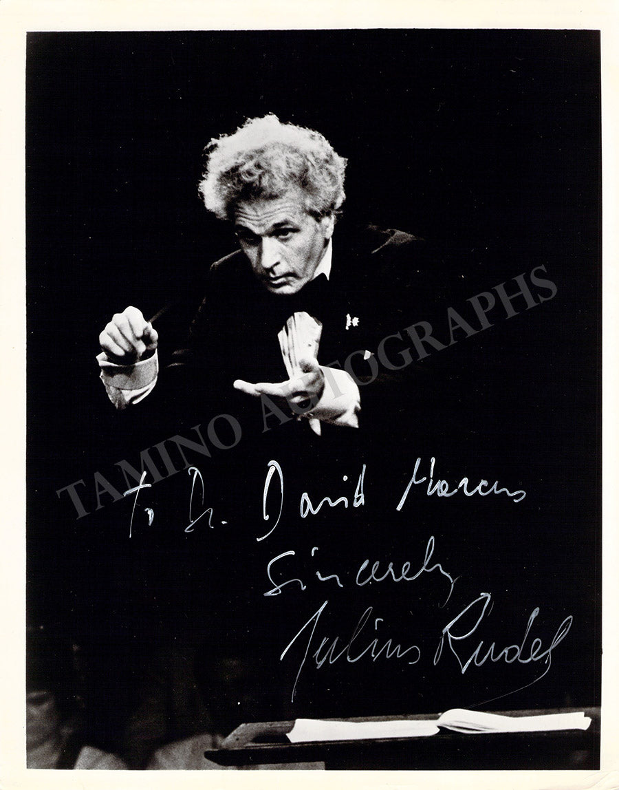 Julius Rudel Autographs Signed Photos – Tamino Autographs