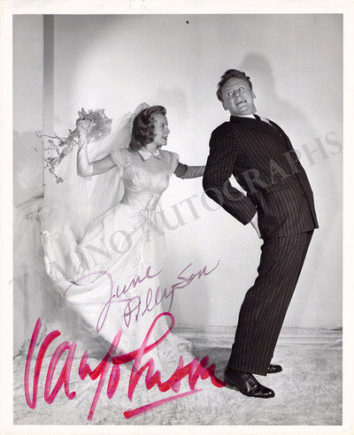 Allyson, June - Johnson, Van - Signed Photo in "This Bride Goes Wild"