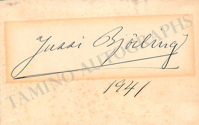 Bjorling, Jussi - Signed Card 1941