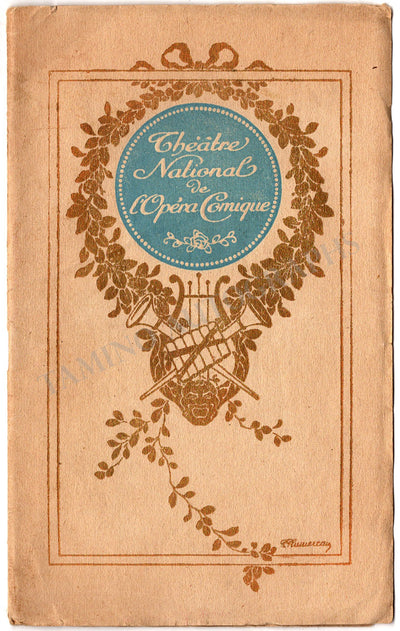 Theatre National de L'Opera Comique - Set of 10 Unsigned Programs 1917-1931