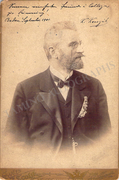 Komzak, Karel - Signed Cabinet Photograph 1901