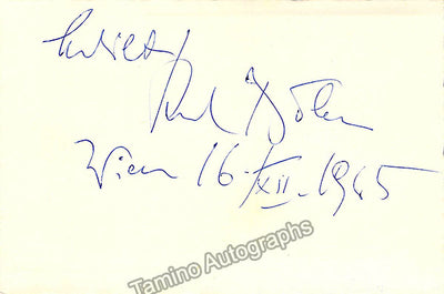 Bohm, Karl - Set of Signed Card + Photo + Program