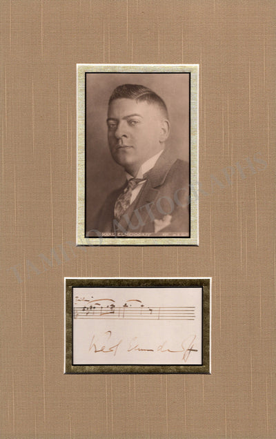 Elmendorff, Karl - Autograph Music Quote Signed