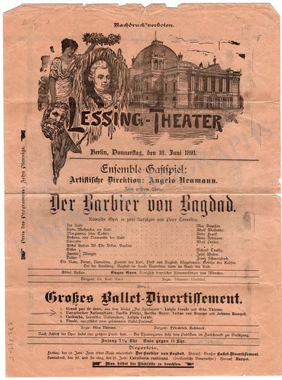 Muck, Karl - Der Barbier von Bagdad Program 1871