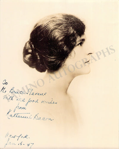 Bacon, Katherine - Signed Photograph 1947