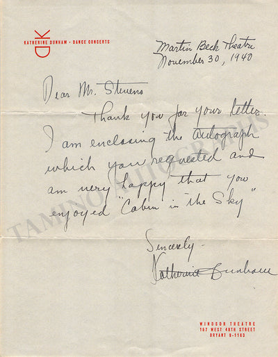 Autograph Note Signed (1940)