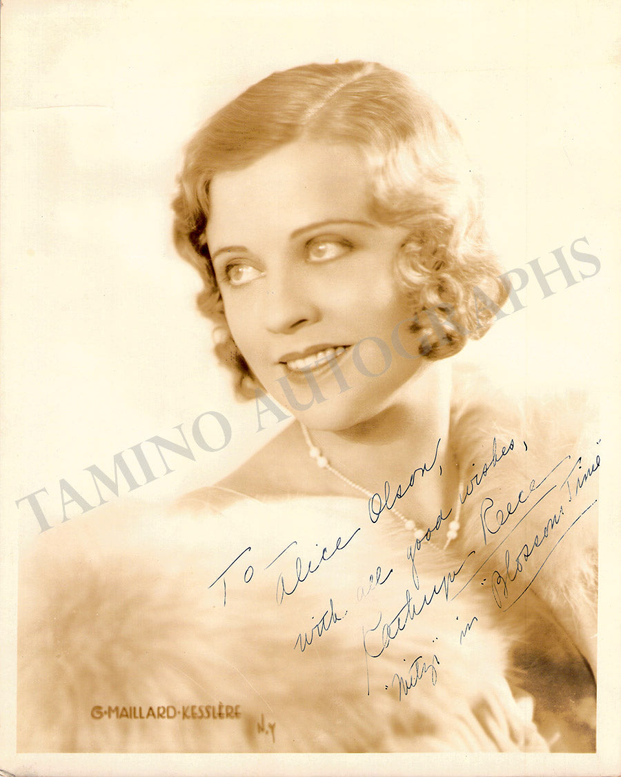 Kathryn Reece Autograph Signed Photo in Blossom Time – Tamino Autographs
