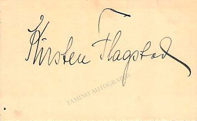 Flagstad, Kirsten - Signed Card