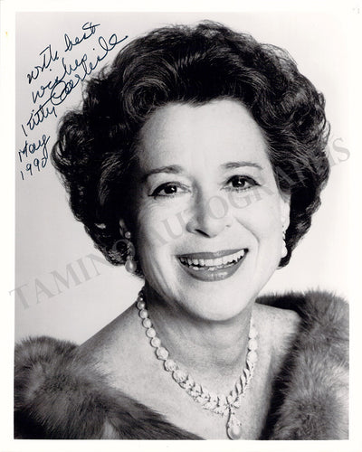 Carlisle, Kitty - Signed Photograph 1990