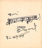 Penderecki, Krzysztof - Autograph Music Quote 1969 + Schwarzkopf, Elisabeth - 2 Signatures on Album Page