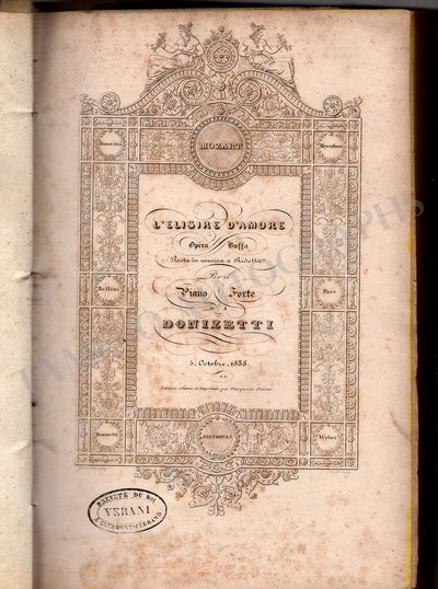Donizetti, Gaetano - Vintage Score "L'Elisir d'Amore"